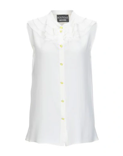 Boutique Moschino Silk Shirts & Blouses In Ivory