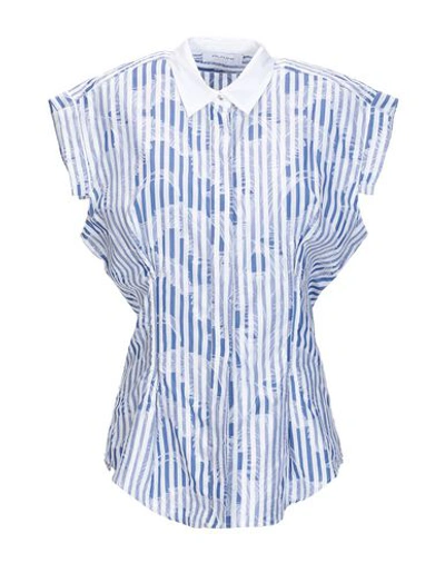 Aglini Striped Shirt In Azure