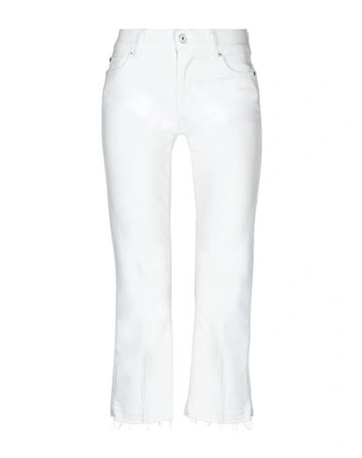 7 For All Mankind Denim Cropped In White