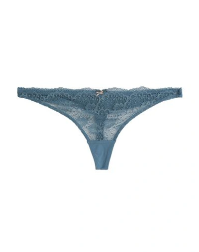Heidi Klum Intimates Thongs In Pastel Blue