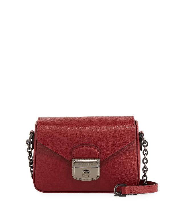 Longchamp Le Pliage Heritage Mini Leather Crossbody Bag In Red | ModeSens
