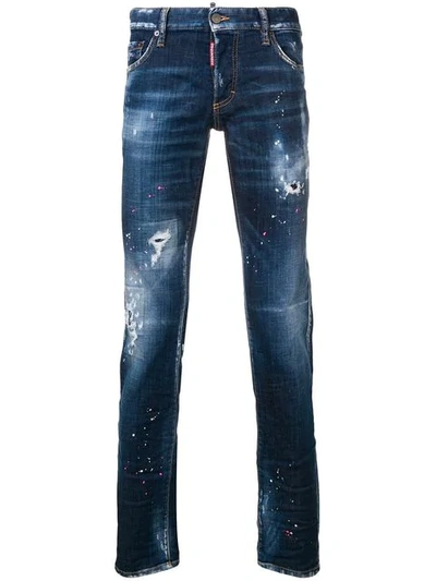 Dsquared2 Straight Leg Denim Trousers In Blue