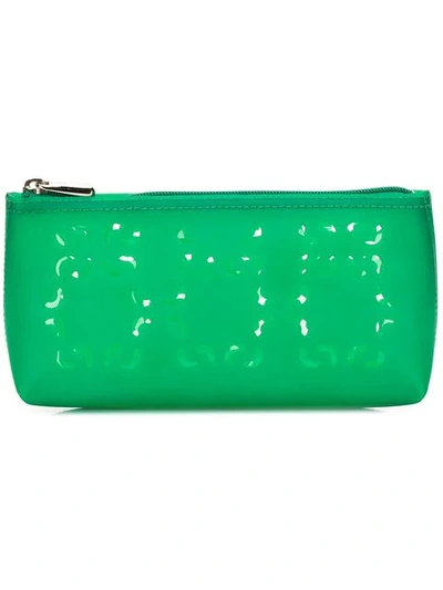 Coccinelle Laser-cut Pouch - 绿色 In Green