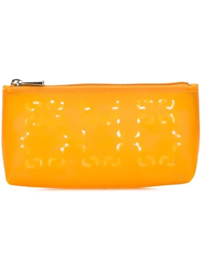 Coccinelle Laser-cut Pouch - Yellow