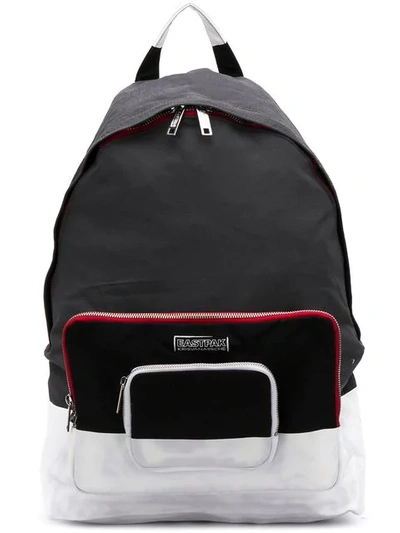Eastpak X Kris Van Assche Colourblock Backpack In Black