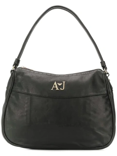 Armani Jeans Logo Shoulder Bag - Black