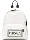 Versace Two-tone Logo Backpack In Dwnxn