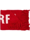 Off-white "scarf" Wool Blend Knit Scarf In Red