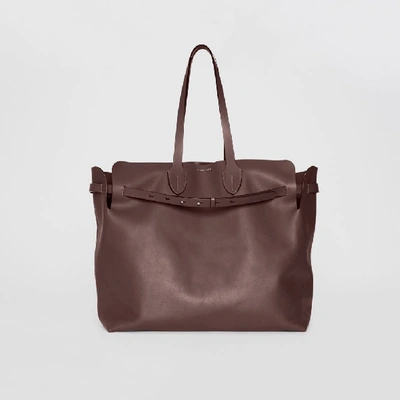 Burberry The Large Soft Leather Belt Bag In Deep Claret ModeSens
