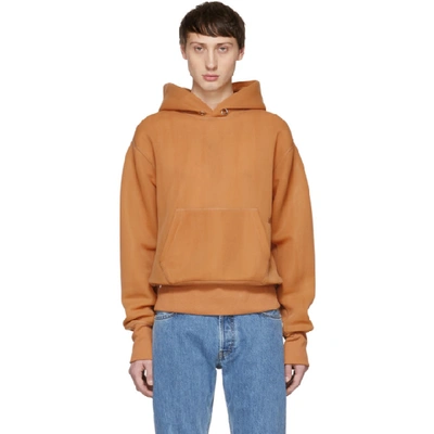 Helmut Lang Tan Sheer Standard Hoodie In Dune