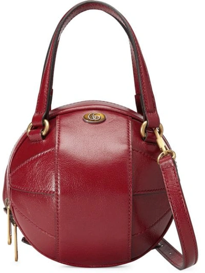 Gucci Basketball Shaped Shoulder Tote Bag In Red