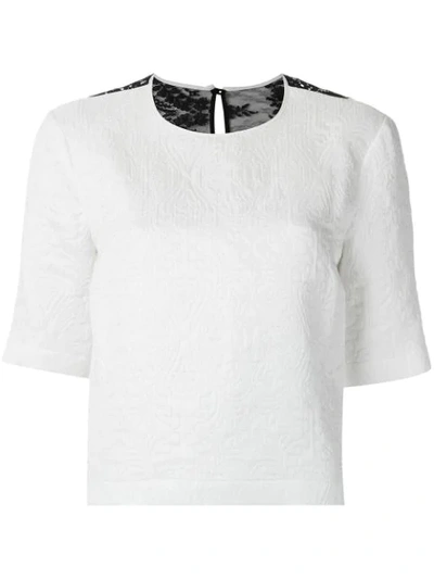 Olympiah Textured Cropped Top - White