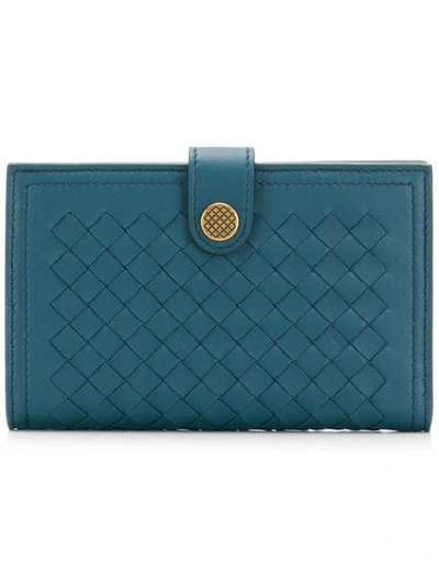 Bottega Veneta Flap Wallet In Blue