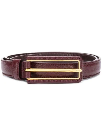 Prada Adjustable Buckled Belt In Brown