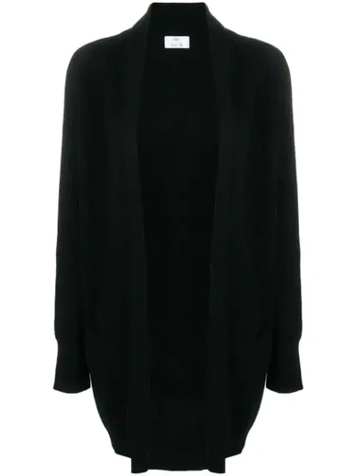 Allude Open Front Cardigan In Black