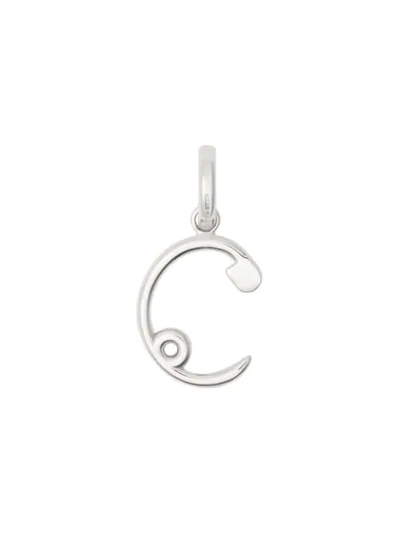 Burberry Kilt Pin ‘c' Alphabet Charm In Metallic