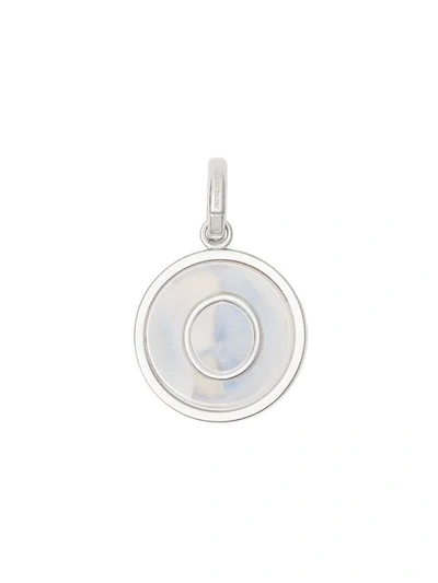 Burberry Marbled Resin ‘o' Alphabet Charm In Silver