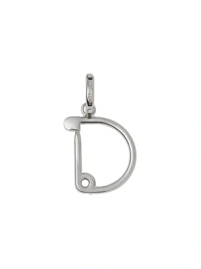 Burberry Kilt Pin ‘d' Alphabet Charm In Metallic