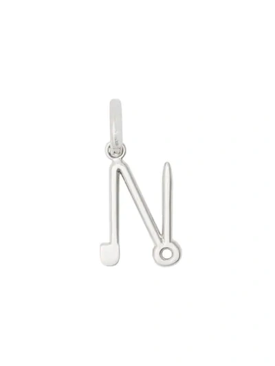 Burberry Kilt Pin ‘n' Alphabet Charm In Silver