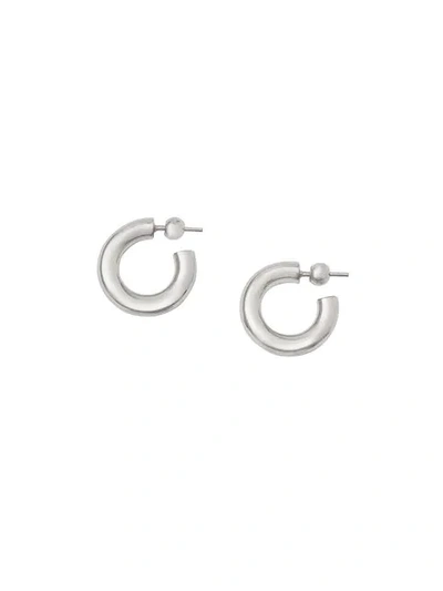 Burberry Palladium-plated Hoop Earrings In Metallic