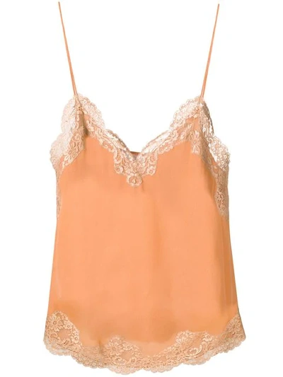 Chloé Lace Cami Top In Brown