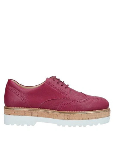 Hogan Lace-up Shoes In Red