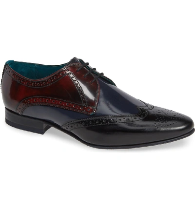 Ted Baker Wingtip In Multi Leather
