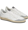 Golden Goose B-ball Star Sneaker In White Leather/ Grey Suede