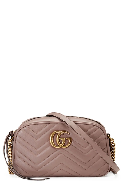 Gucci Gg Marmont 2.0 Matelasse Leather Camera Bag In Porcelain Rose