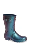 Hunter Women's Original Round Toe Waterproof Boots In Wave Blue Rubber