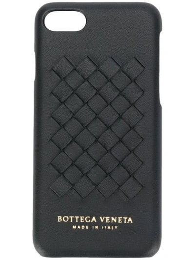 Bottega Veneta Intrecciato Detail Iphone 7 Case In 1000 Black