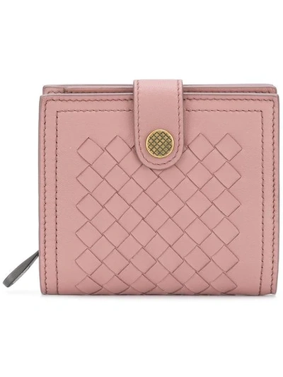 Bottega Veneta French Wallet - Pink