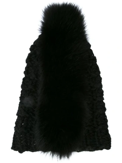 Gigi Burris Millinery Black Mohawk Beanie