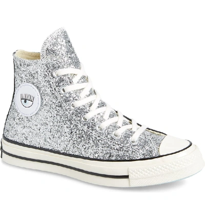 Converse X Chiara Ferragni Women's Chuck Taylor Tillands Glitter High Top  Sneakers In Black/ Metallic Silver | ModeSens