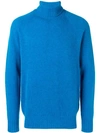 Drumohr Roll Neck Sweater - Blue