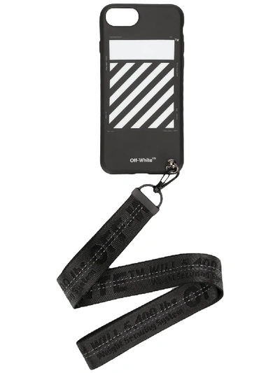Off-white Stripe Iphone 8 Case In Black