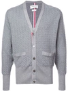 Thom Browne Cable Knit Cardigan - Grey