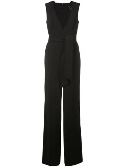 Jay Godfrey Belted Waist Jumpsuit - Black