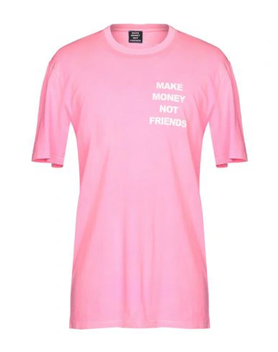 Make Money Not Friends T-shirt In Pink