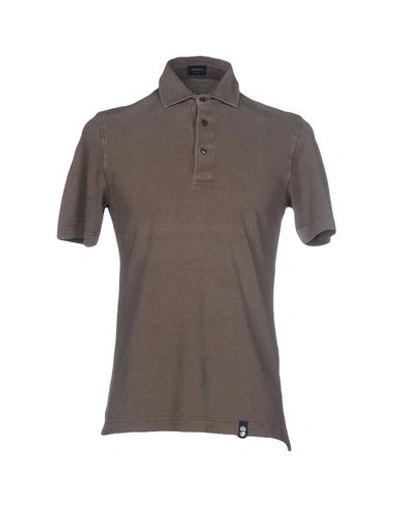 Drumohr Polo Shirt In Cocoa