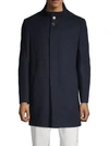 Saks Fifth Avenue Wool & Cashmere Top Coat In Navy