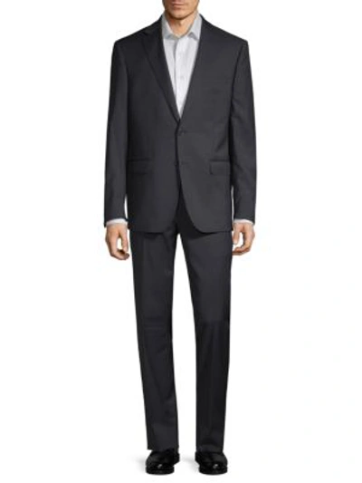 Calvin Klein Extra Slim Fit Two-piece Pinstripe Suit In Navy