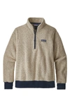 Patagonia Woolyester Fleece Quarter Zip Pullover In Oatmeal Heather
