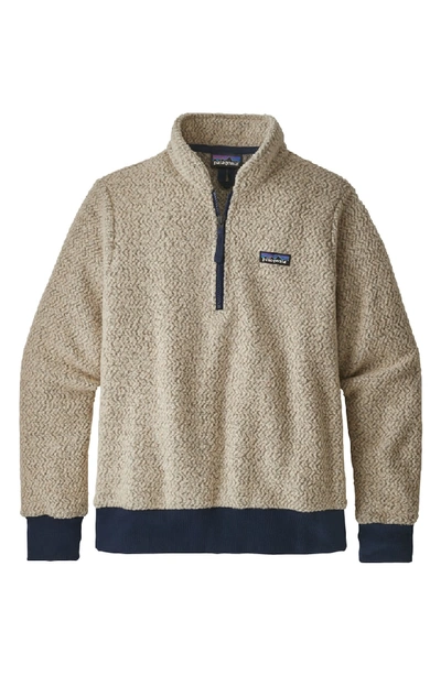 Patagonia Woolyester Fleece Quarter Zip Pullover In Oatmeal Heather