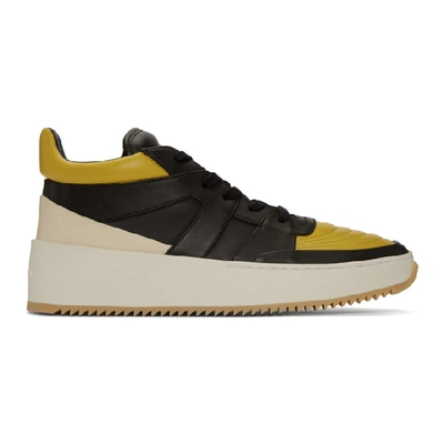 Fear Of God Yellow & Black Basketball Mid-top Sneakers In 963 Ylw/blk