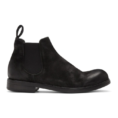 Marsèll Marsell Black Suede Zucca Media Beatles Boots In 5166 Black