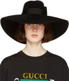 Gucci Sereno Fur Felt Hat In Black/ Black