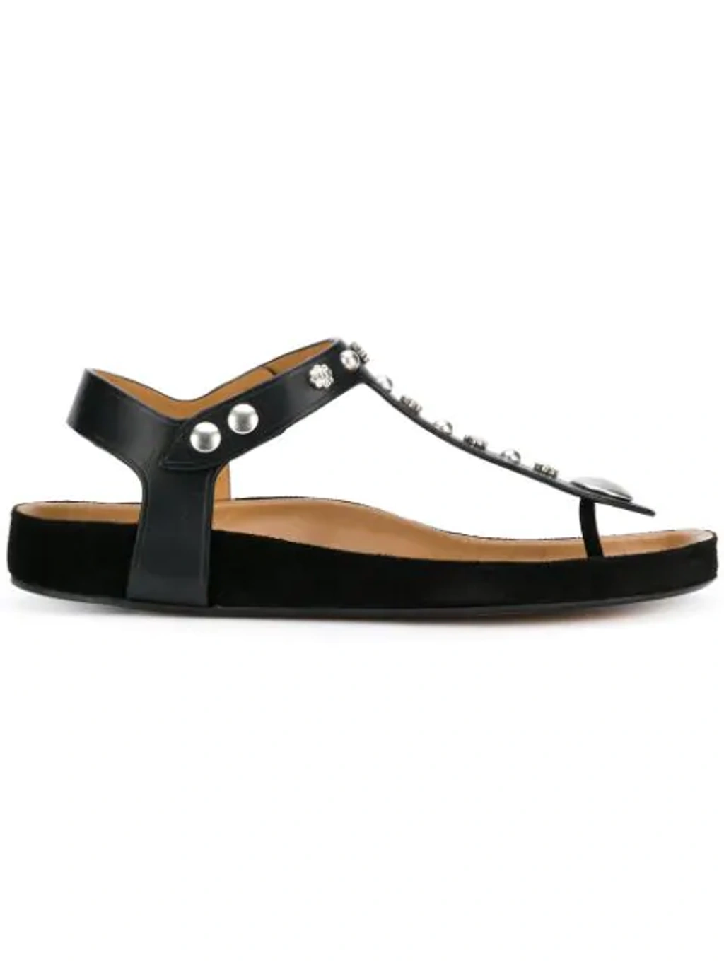 Isabel Marant Studded T-bar Sandals In Black | ModeSens