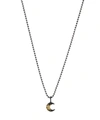 Acanthus Oxidised Silver Tiny Celestial Star Moon Diamond Necklace