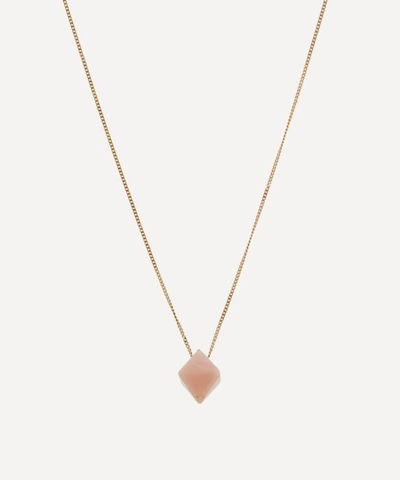 Atelier Vm 18ct Gold Cristal Pink Opal Pendant Necklace